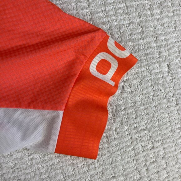 POC AVIP Cycling Jersey Women XL Orange & White Bike Jersey Back Pockets (Read) - Picture 6 of 16